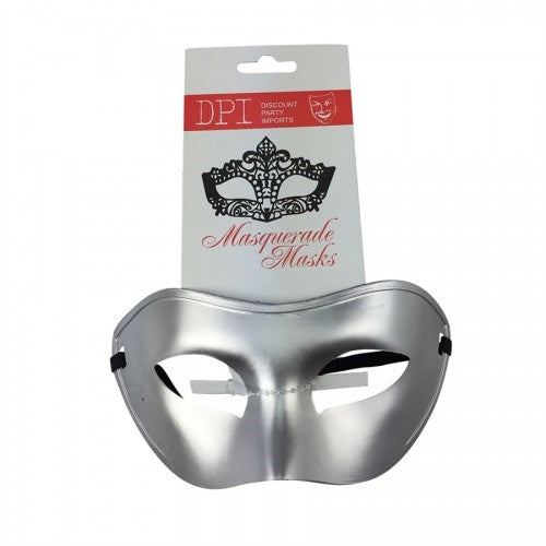 Plastic Masquerade Mask Silver