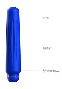 Delia - Abs Bullet With Silicone Sleeve - 10-speeds - Royal Blue