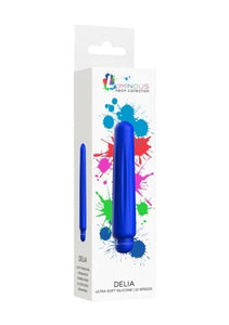 Delia - Abs Bullet With Silicone Sleeve - 10-speeds - Royal Blue