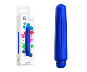 Delia - Abs Bullet With Silicone Sleeve - 10-speeds - Royal Blue