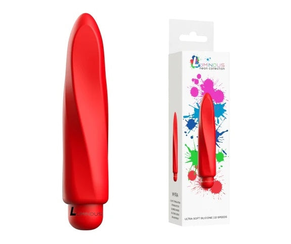 Myra - Abs Bullet With Silicone Sleeve - 10-speeds - Red