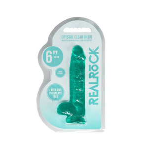 Realrock 6'' Realistic Dildo With Balls Turquoise