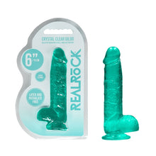 Load image into Gallery viewer, Realrock 6'' Realistic Dildo With Balls Turquoise
