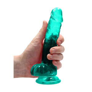Realrock 7'' Realistic Dildo With Balls Turquoise
