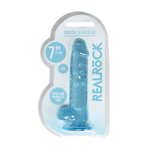 Realrock 7'' Realistic Dildo With Balls Blue