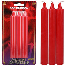 Load image into Gallery viewer, Japanese Drip Candles 3pk Red
