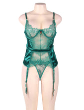 Load image into Gallery viewer, Seduction Green Lace/ Mesh Babydoll (16-18) 3xl
