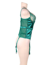 Load image into Gallery viewer, Seduction Green Lace/ Mesh Babydoll (16-18) 3xl
