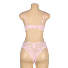 Load image into Gallery viewer, Floral Lace Underwire Bra Set Pink (8-10) M
