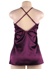 Load image into Gallery viewer, Satin Lace Cami Purple (20-22) 5xl

