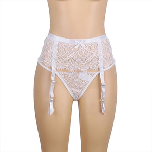 White Lace High Waist Garter Belt (16) 2xl