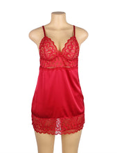 Load image into Gallery viewer, Red Lace With Hook And Eye Babydoll (8-10) M
