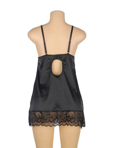 Black Lace With Hook And Eye Babydoll (16-18) 3xl