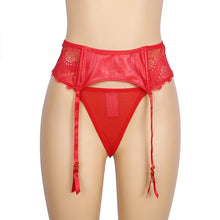 Load image into Gallery viewer, Red Lace Stretch Garter Belt (12-14) Xl
