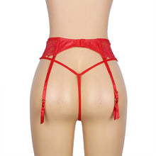Load image into Gallery viewer, Red Lace Stretch Garter Belt (12-14) Xl
