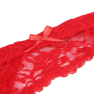 Red Lace Metal Button Garter Belt (8-10) M