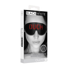 Load image into Gallery viewer, Black &amp; White Bonded Leather Eye-mask
