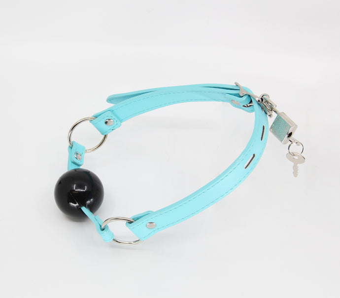 Rubber Ball Gag Turquoise