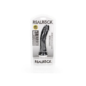 Realrock 6'' Realistic Curved Dildo Black