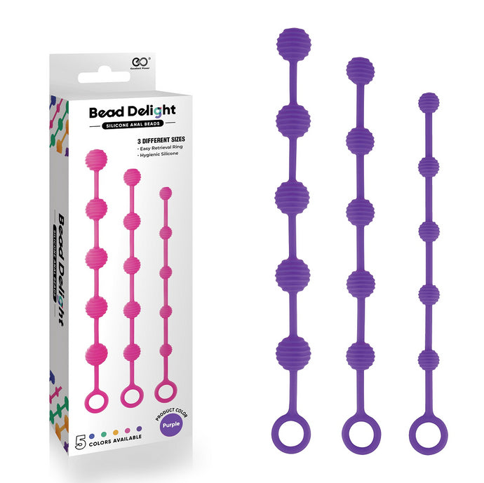 Bead Delight Silicone Anal Bead Kit Purple