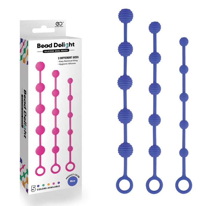 Bead Delight Silicone Anal Bead Kit Blue