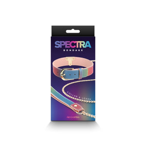 Spectra Bondage Collar & Leash Rainbow