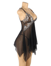 Load image into Gallery viewer, Black Babydoll W/lace (12-14) Xl
