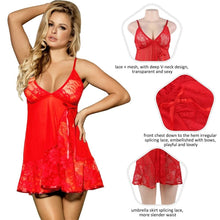 Load image into Gallery viewer, Red Lace Babydoll (8-10) M
