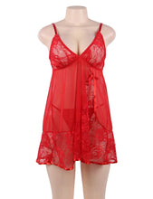 Load image into Gallery viewer, Red Lace Babydoll (8-10) M
