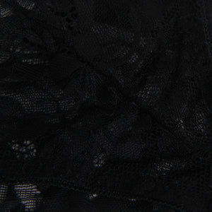Floral Lace Underwire Bra Set Black (12-14) Xl