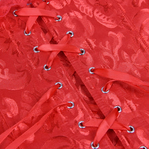 Off Shoulder Lace Corset Red (20) 4xl