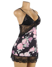 Load image into Gallery viewer, Floral Lace Babydoll Black (12-14) Xl
