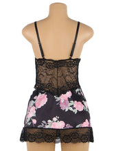 Load image into Gallery viewer, Floral Lace Babydoll Black (12-14) Xl
