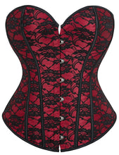 Load image into Gallery viewer, Burgandy Lace Corset (10) M
