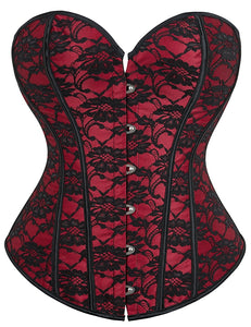 Burgandy Lace Corset (16) 2xl