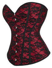 Load image into Gallery viewer, Burgandy Lace Corset (10) M
