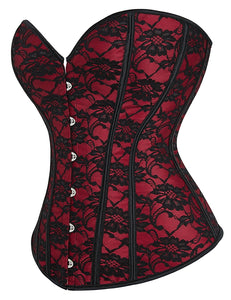 Burgandy Lace Corset (10) M