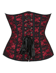 Burgandy Lace Corset (16) 2xl