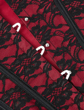 Load image into Gallery viewer, Burgandy Lace Corset (10) M
