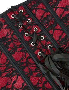 Burgandy Lace Corset (10) M