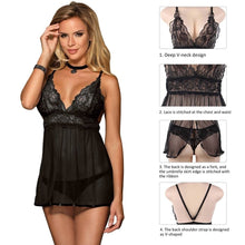 Load image into Gallery viewer, Black Backless Fly Away Babydoll (16-18) 3xl
