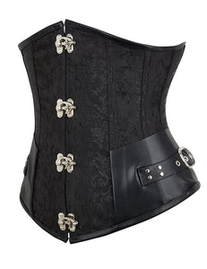 Buckle Underbust Corset Blk (12-14) Xl