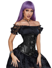 Load image into Gallery viewer, Buckle Underbust Corset Blk (12-14) Xl
