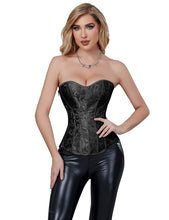 Load image into Gallery viewer, Blk Embossed &amp; Boned Corset (16-18) 3xl
