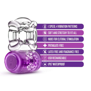 Play With Me Pleaser Rechargeable C-ring Purple