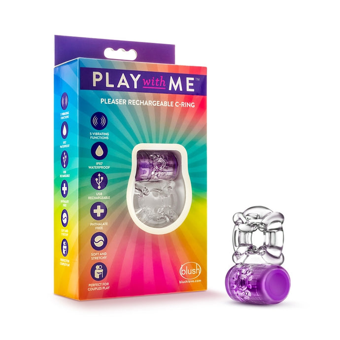 Play With Me Pleaser Rechargeable C-ring Purple