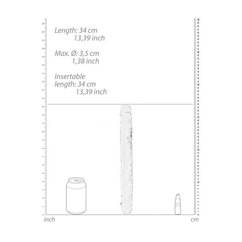 Load image into Gallery viewer, Realrock 34cm Double Dong Clear (14")