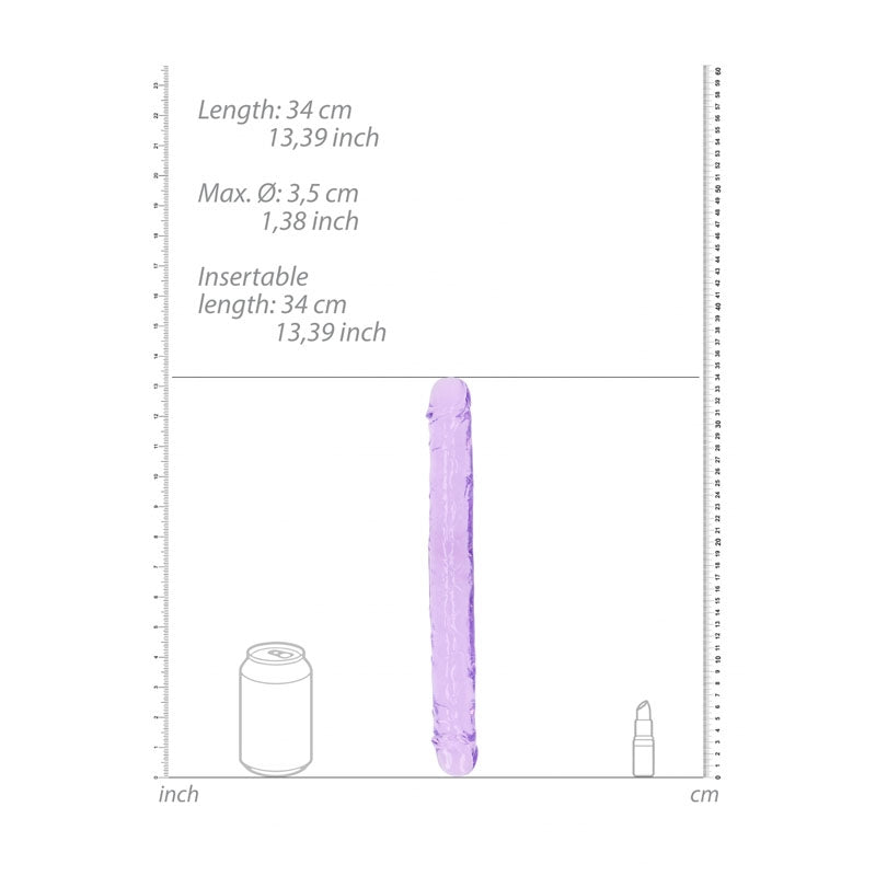 Load image into Gallery viewer, Realrock 34cm Double Dong Purple (14")