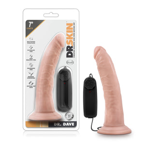 Dr Skin Dr Dave 7" Vibrating Cock With Suction Cup Vanilla