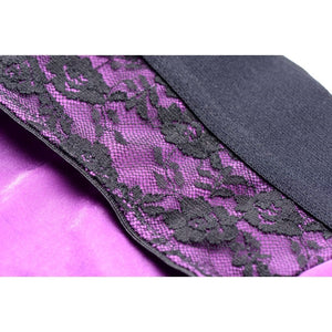 Lace Envy Panty Harness Purple S/m